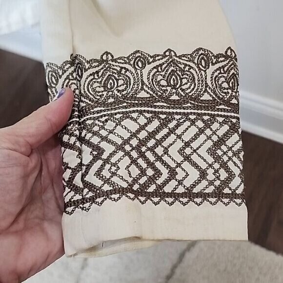 Christopher & Banks Blazer Jacket Stone w/embroidery Women's Medium - Picture 3 of 8